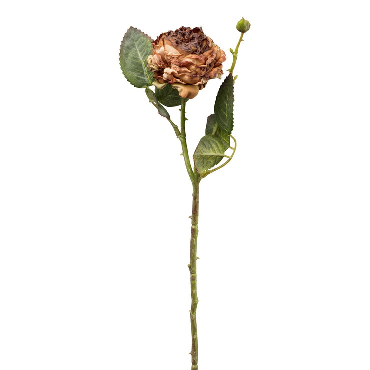 Kunstige Blomster - Rose Brun H45cm