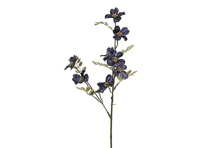 Kunstige Blomster - Cornus Blå m. Guld H47 cm