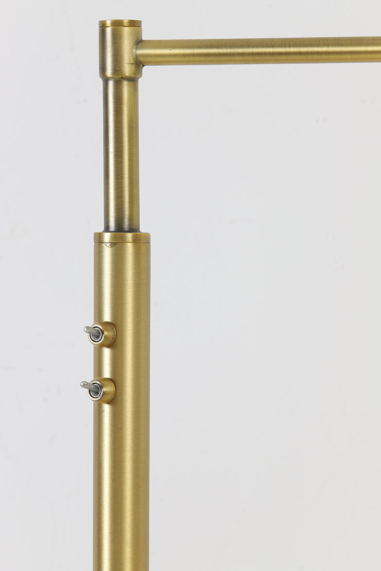 Gulvlampe Antik Bronze Med LED Læselys