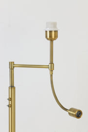 Gulvlampe Antik Bronze Med LED Læselys