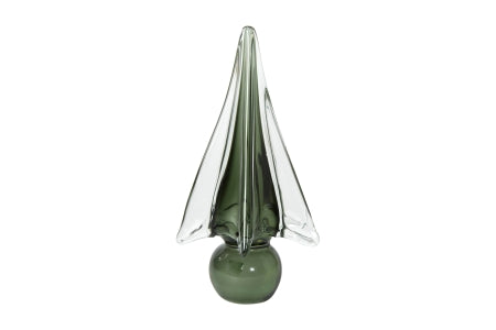 Juletræ Glas Grøn H22cm