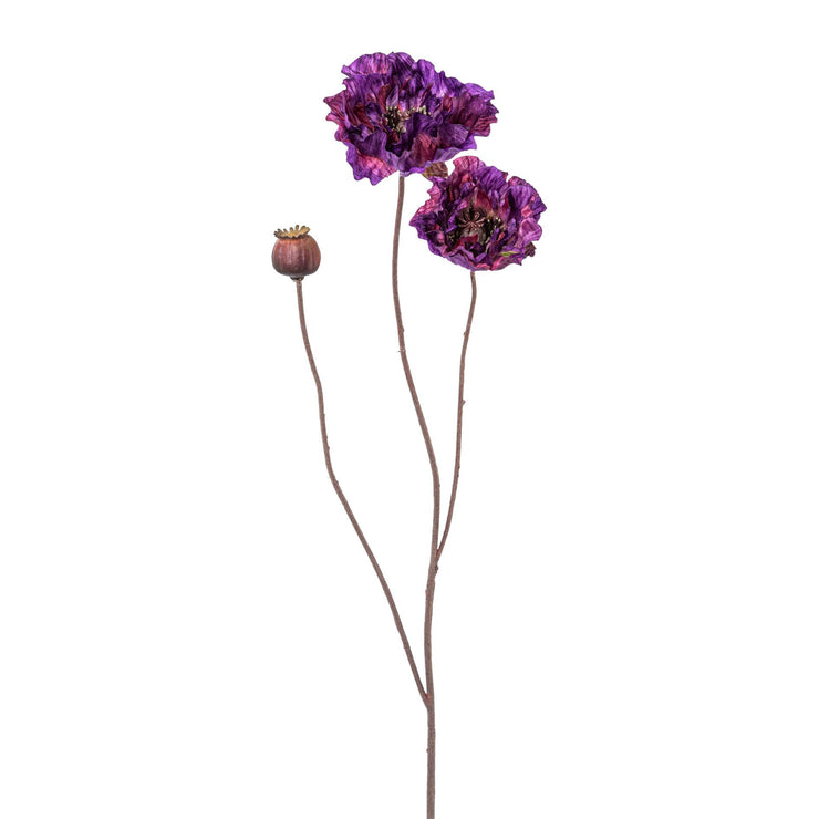 Kunstige Blomster - Valmue Lilla H 65cm