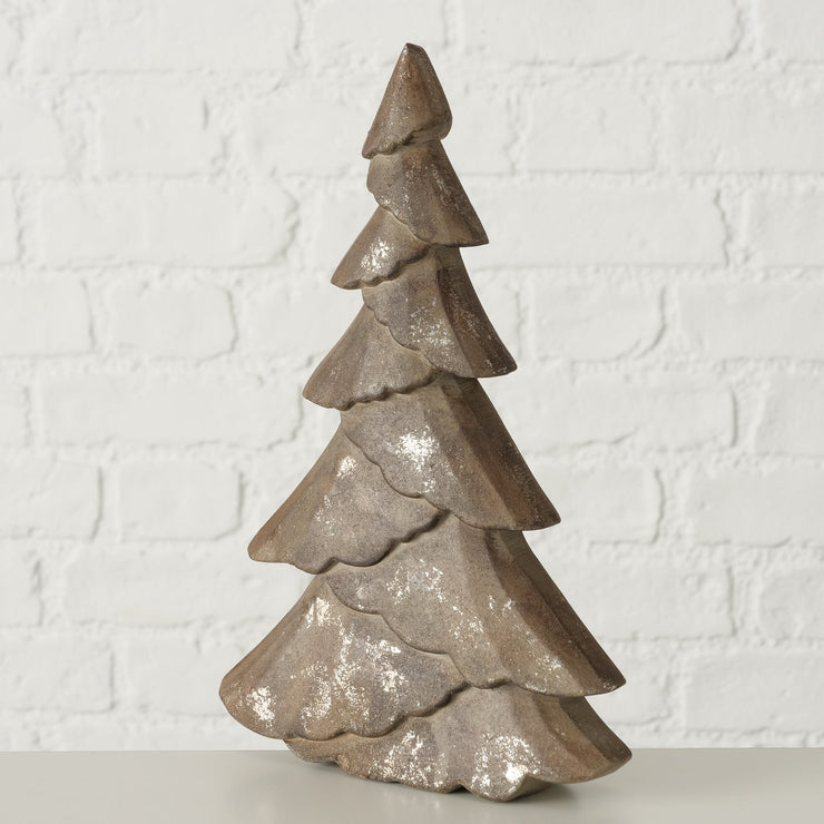 Juletræ Brun Med Shine H25cm