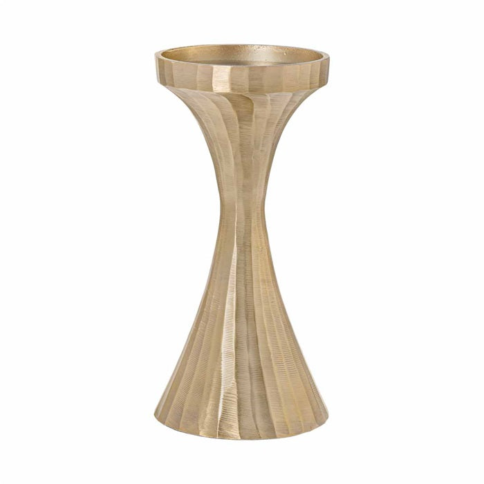 Lysestage Til Bloklys Antik Guld Mellem H24cm