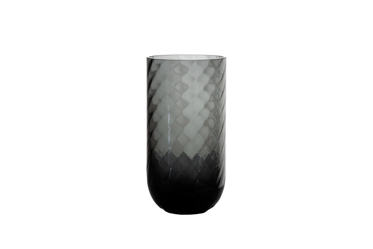 Vase MEADOW SWIRL CYLINDER H21 cm - Small - Grå