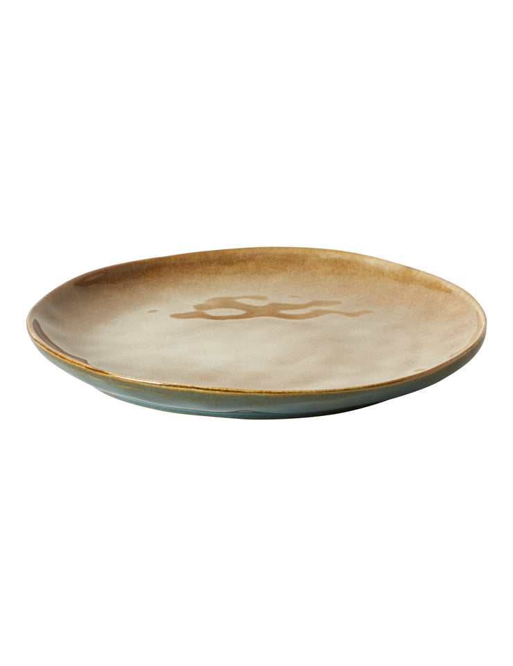 Tallerken D25cm - Petrol/Sand