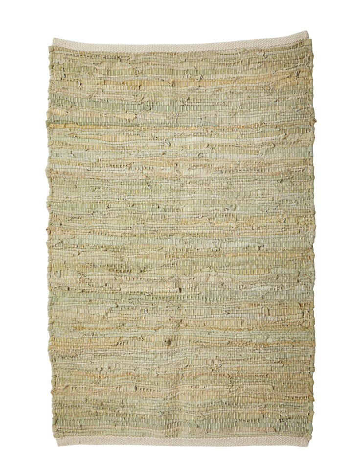 Tæppe Recycled Læder Lys Grøn 70x140cm