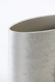 Lampeskærm Oval Zink Grå - 30x15x25cm