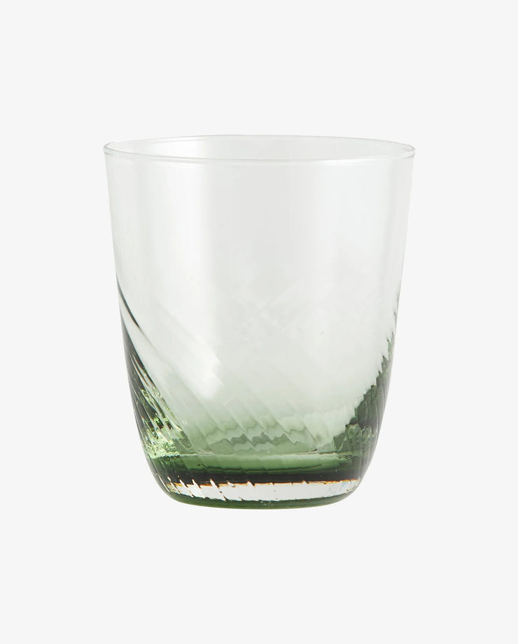 Vand Glas - GARO - Klar/Grøn -H9.5cm