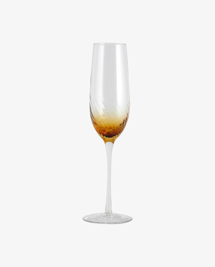 Champagne Glas - GARO - Klar/Rav -H27.5cm