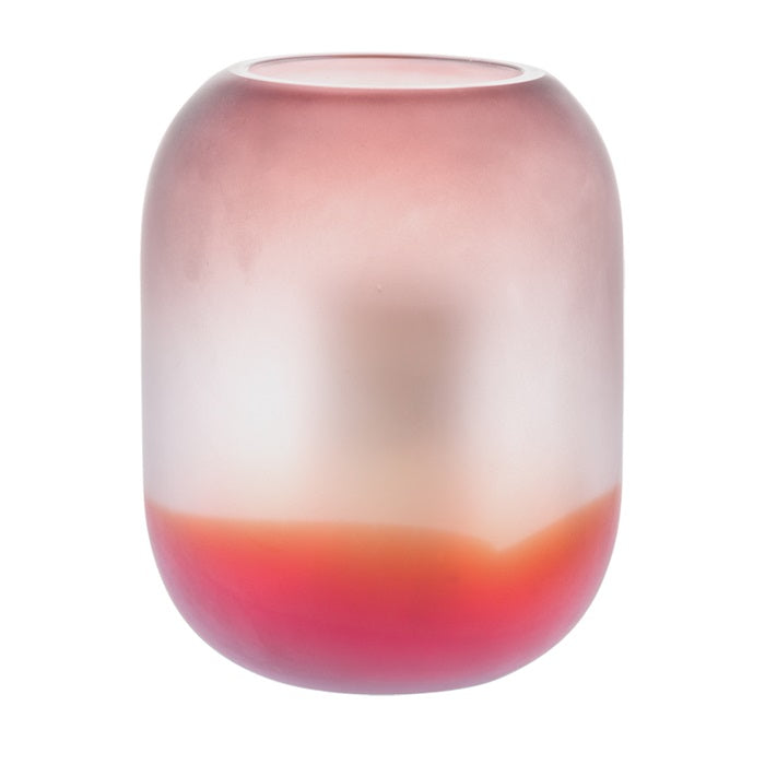 Vase Mundblæst Glas Hindbær Pink H 25cm