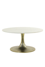 Sofa bord Hvid Marmor/Antik Bronze