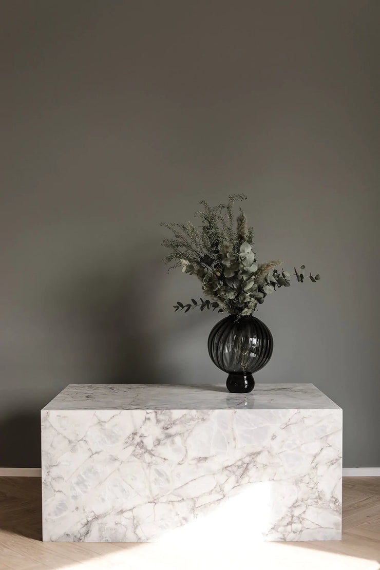Coffee Table Marmor Cube PHANTOM - Hvid/Grå 60x90cm - Coast
