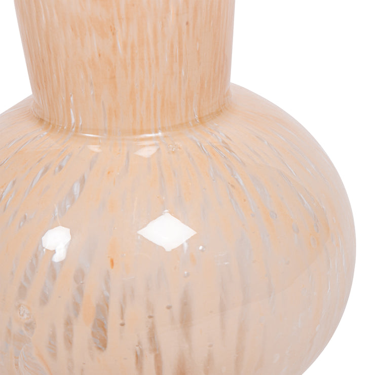 Vase Opaque Beige/Clear -  H 28.5cm
