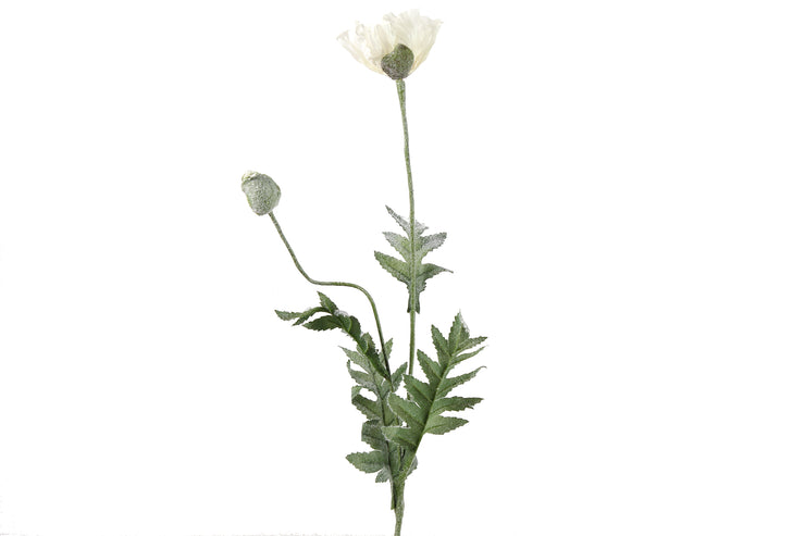 Kunstige Blomster - Valmue Hvid H 70cm