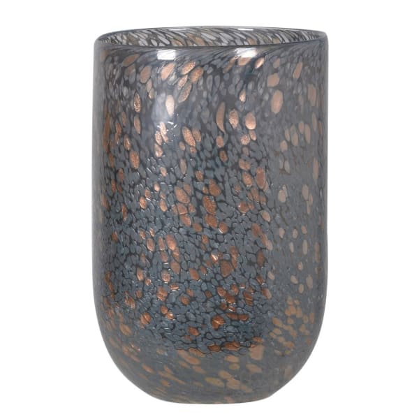 Vase Stor Grå/Kobber Glas