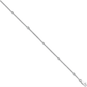 18K Hvidguld Solidt Armbånd 0.20ct Diamond