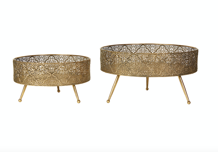 Bakke Opsats Rund - Antik Bronze